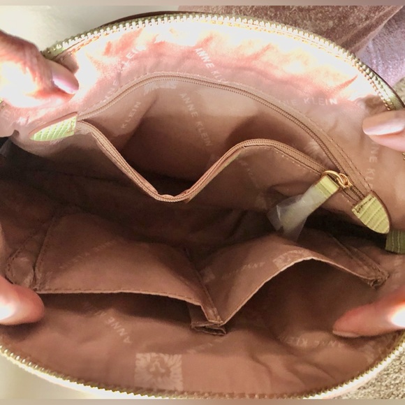 Anne Klein Faux Crocodile Leather Crossbody-Shoulder Purse - Picture 3 of 5